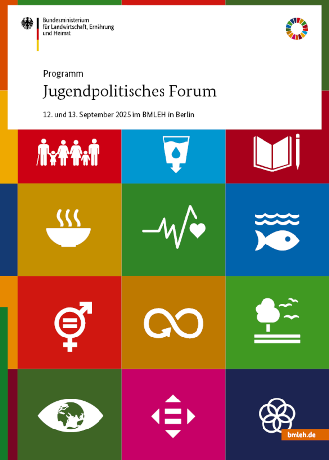 Titelbild der Broschüre für das Programm Jugenpolitisches Forum